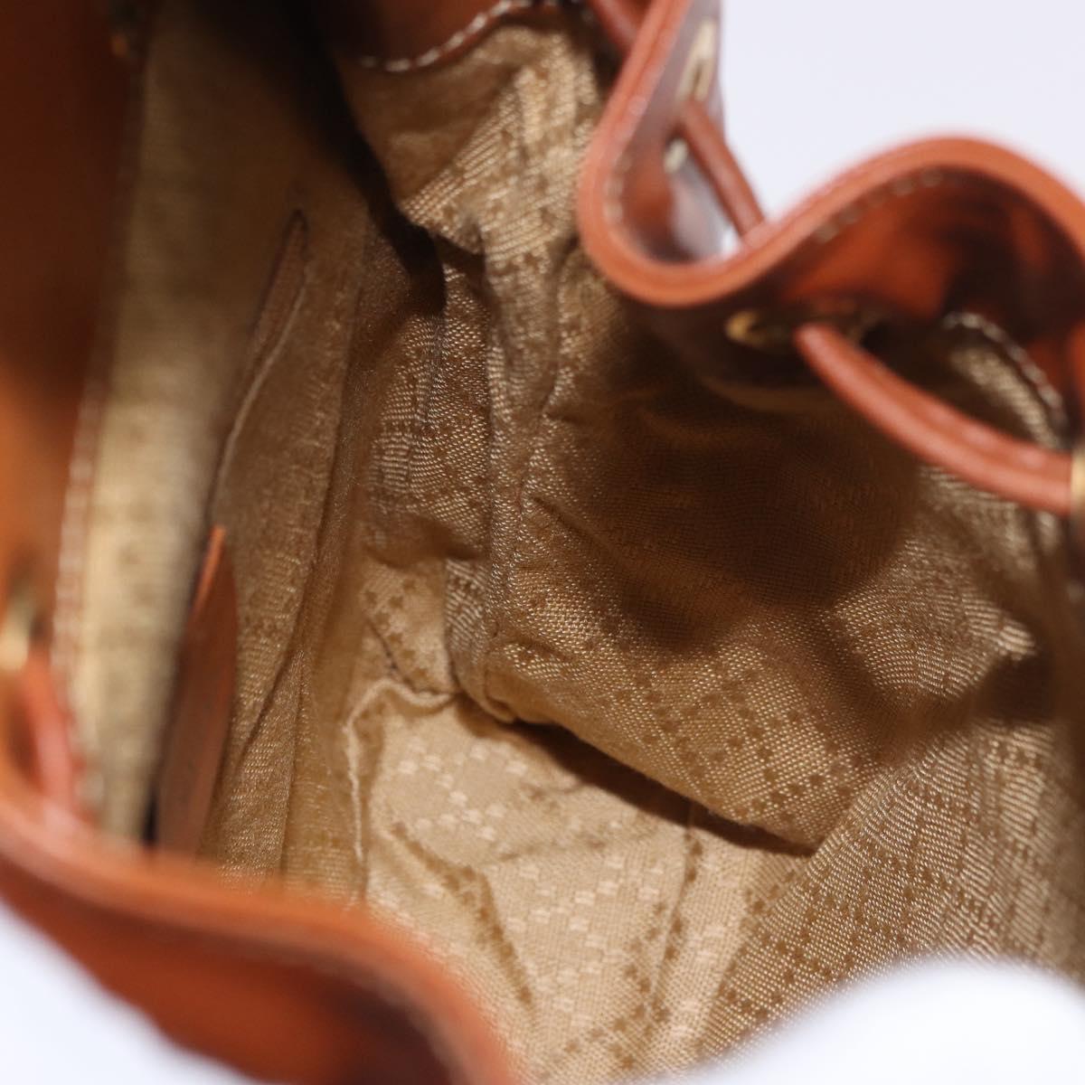 GUCCI Bamboo Backpack Leather Brown Gold 003 2058 0030 Auth ka4930
