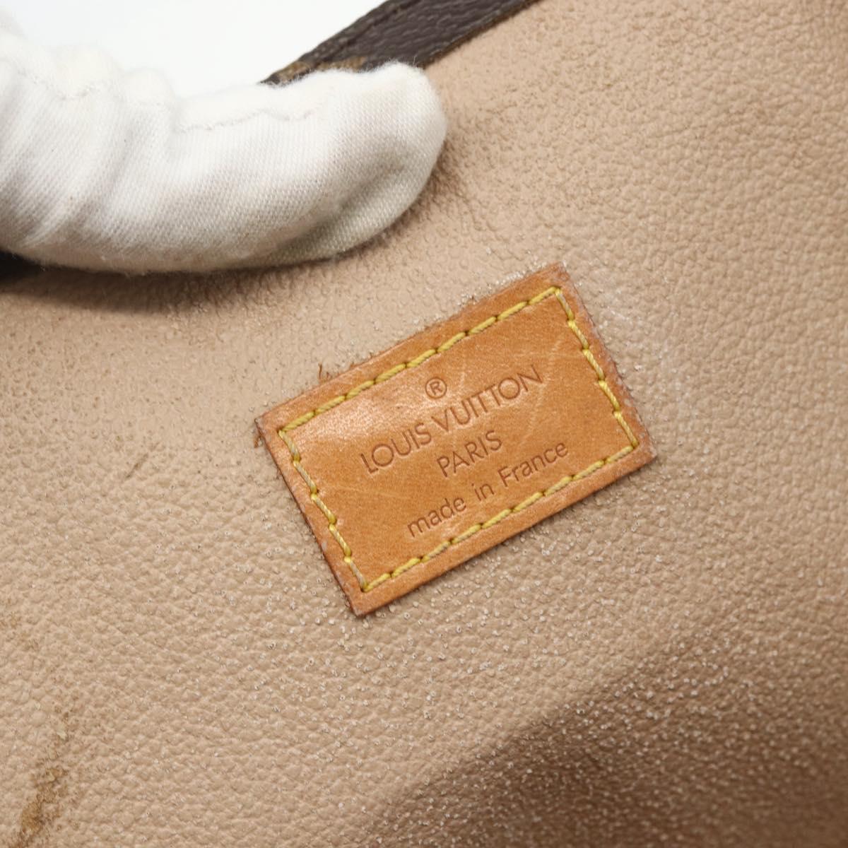 LOUIS VUITTON Monogram Sac Plat Hand Bag M51140 LV Auth ka494