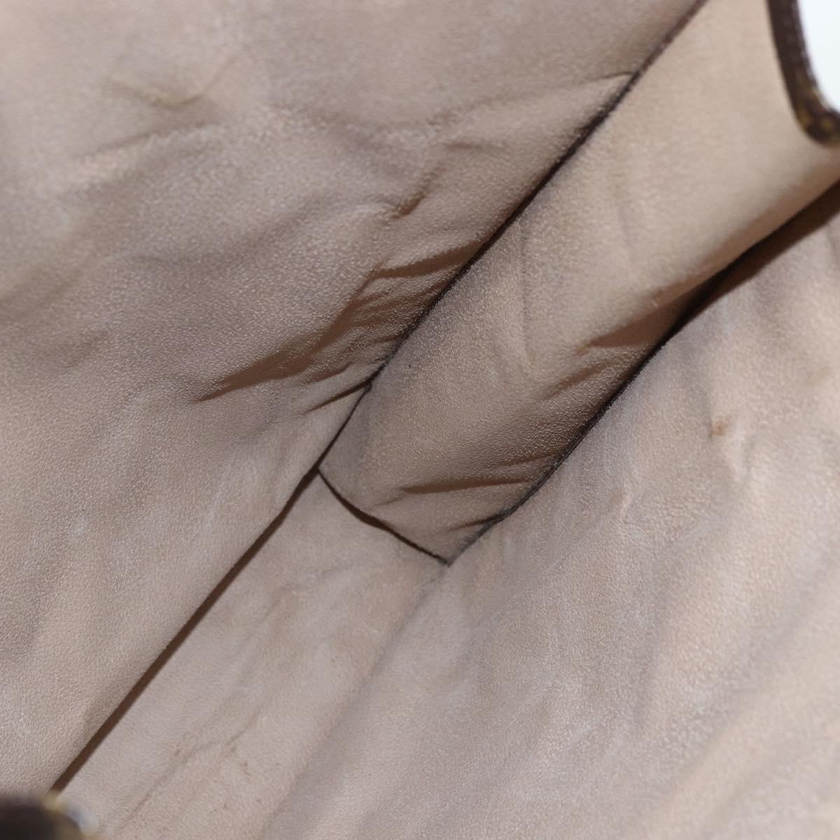 LOUIS VUITTON Monogram Sac Plat Hand Bag M51140 LV Auth ka494