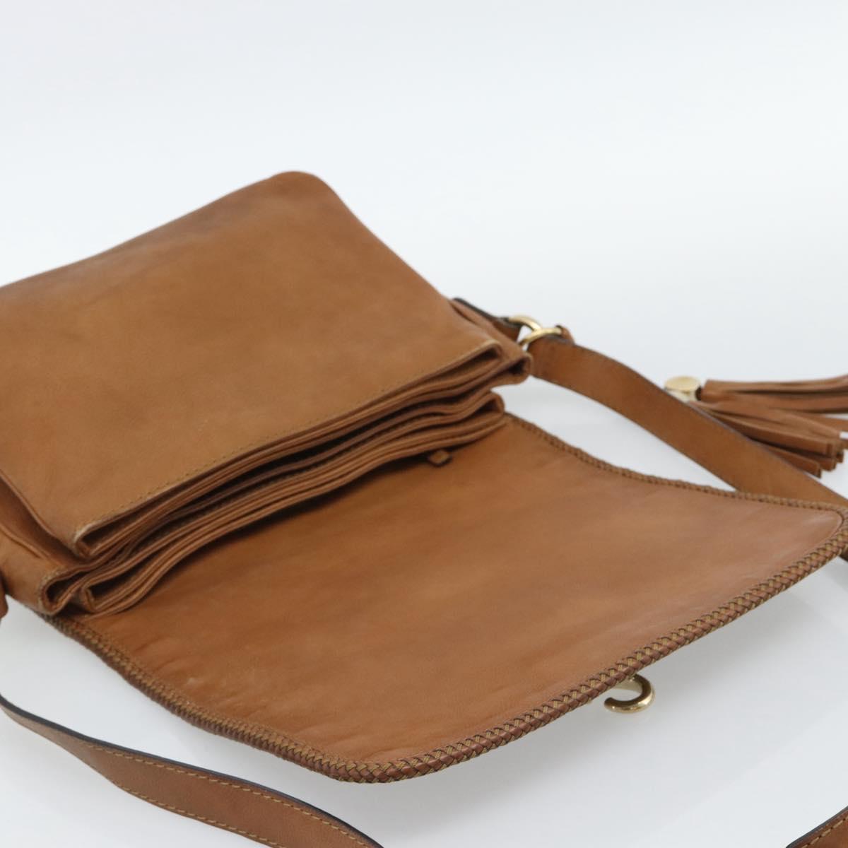 GUCCI GG Canvas Shoulder Bag Beige Gold 257024 Auth ka4943V