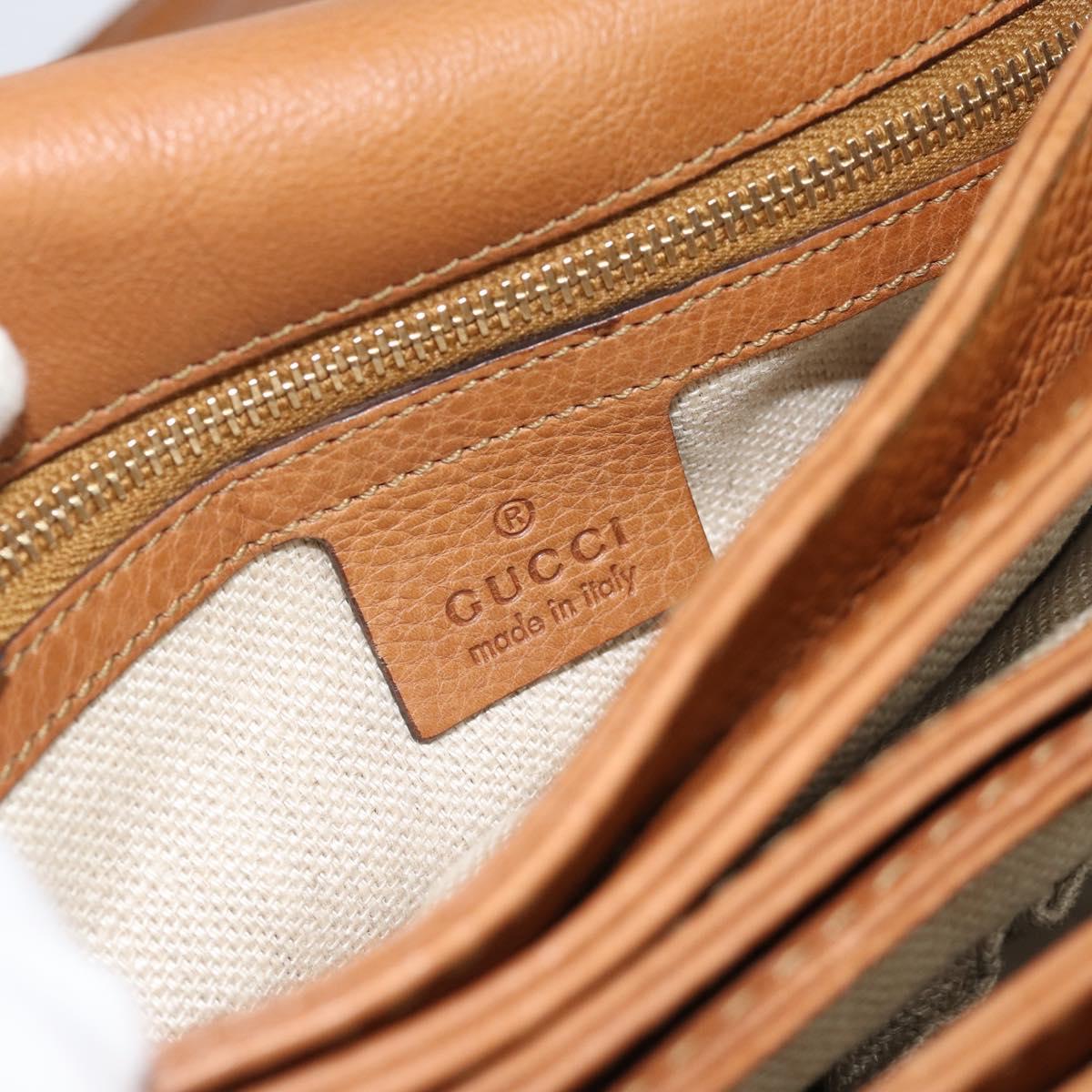GUCCI GG Canvas Shoulder Bag Beige Gold 257024 Auth ka4943V