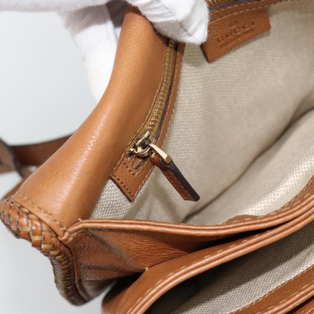 GUCCI GG Canvas Shoulder Bag Beige Gold 257024 Auth ka4943V