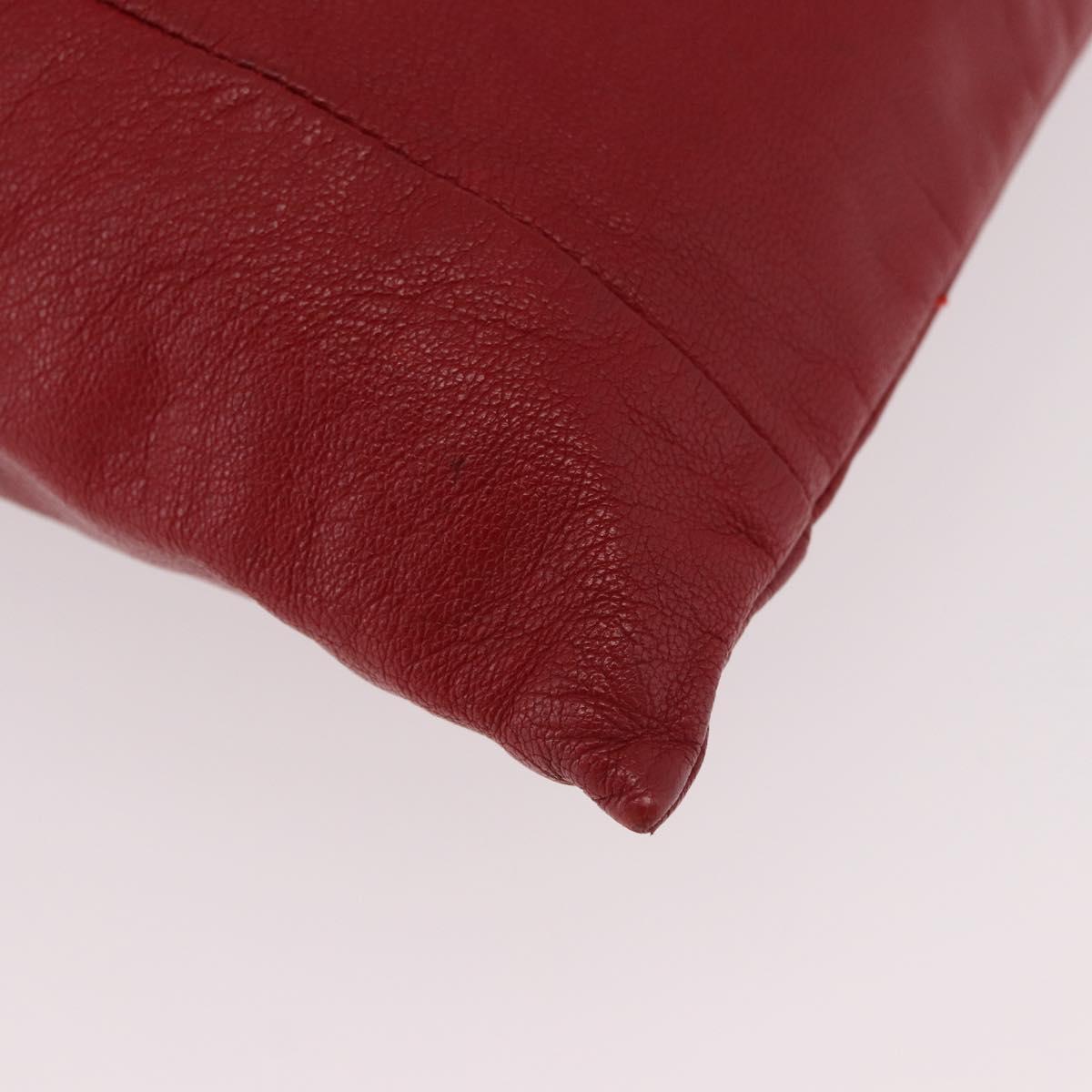 Miu Miu Tote Bag Leather Red Auth ka4953A