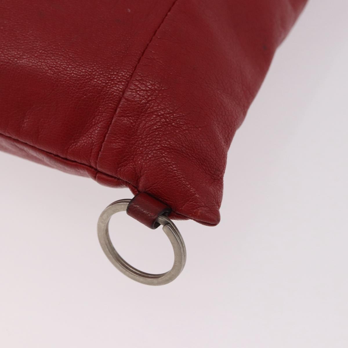Miu Miu Tote Bag Leather Red Auth ka4953A