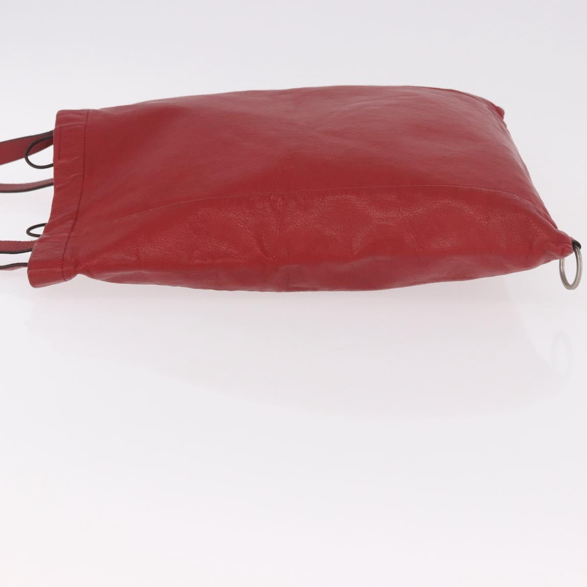 Miu Miu Tote Bag Leather Red Auth ka4953A