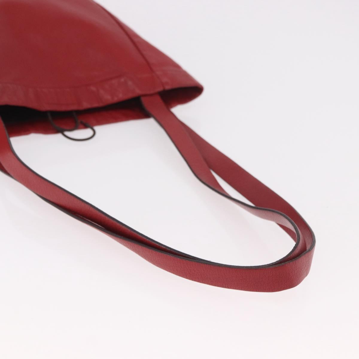 Miu Miu Tote Bag Leather Red Auth ka4953A