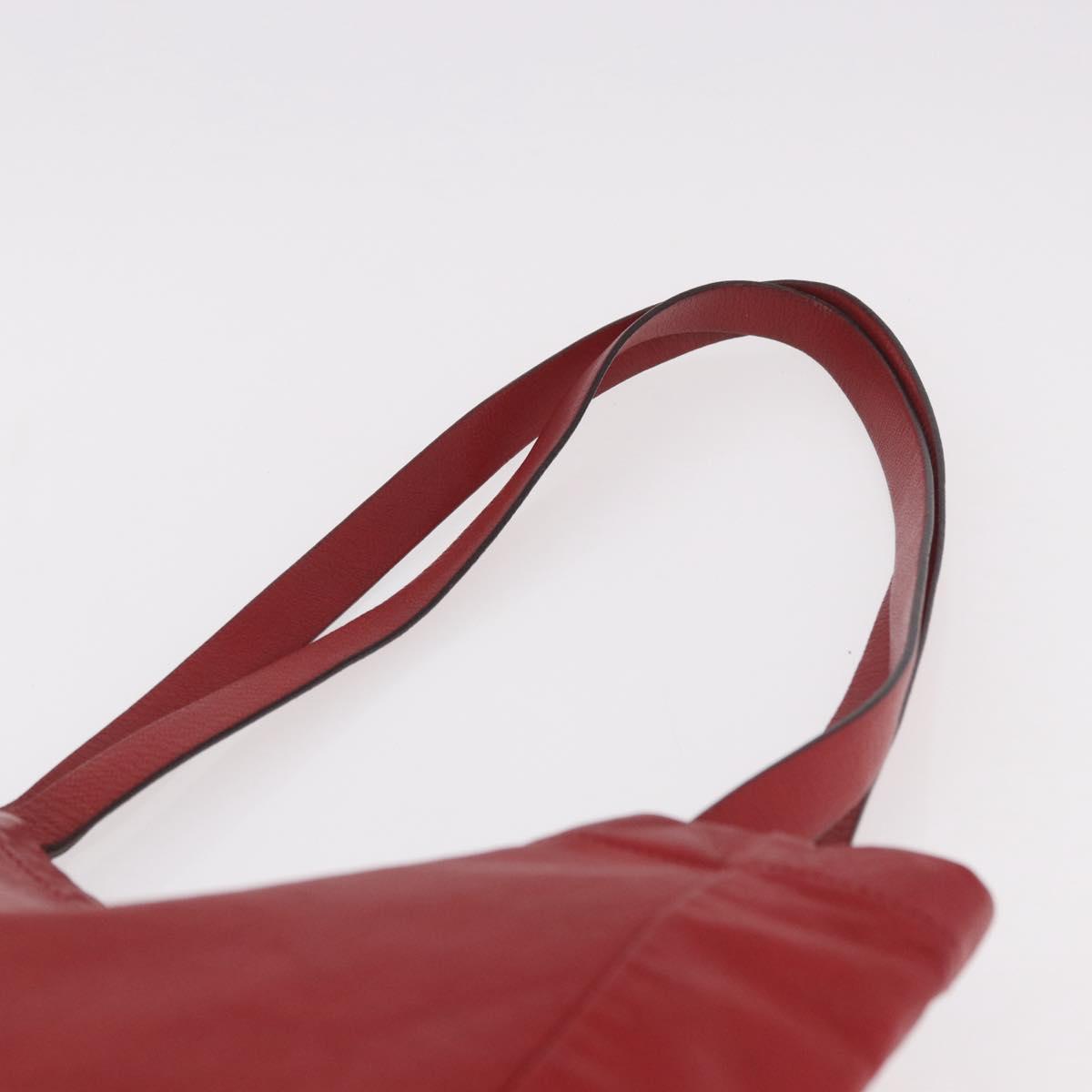 Miu Miu Tote Bag Leather Red Auth ka4953A