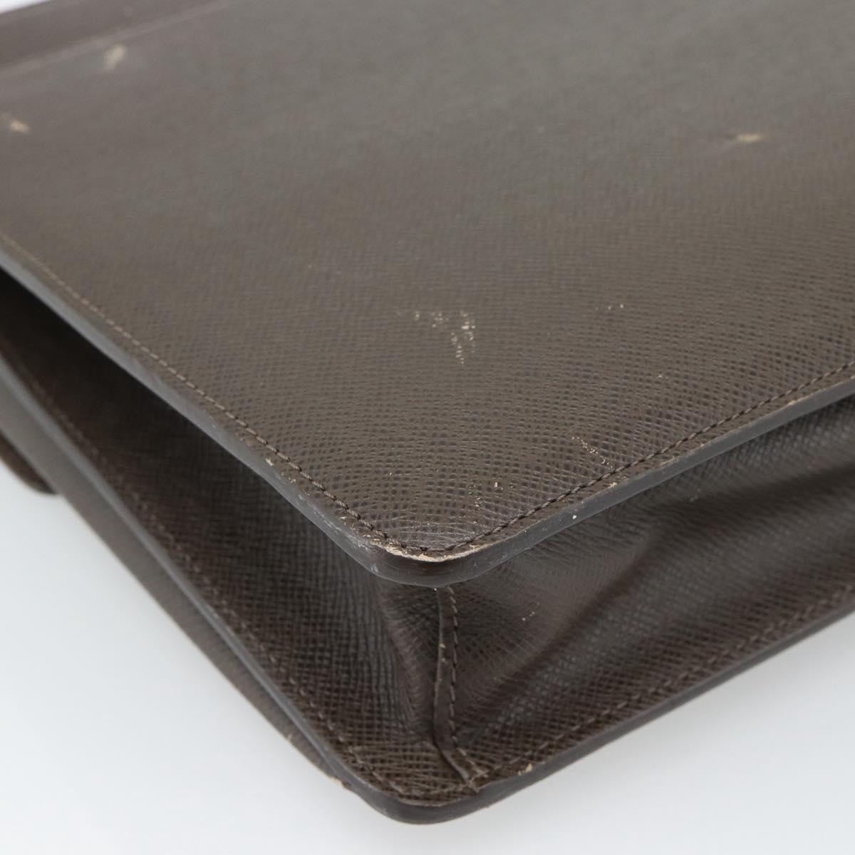 LOUIS VUITTON Taiga Robusto 1 Business Bag Grizzly M31058 LV Auth ka4954