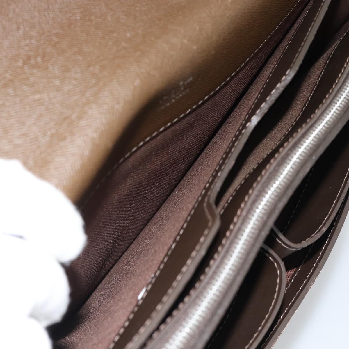 LOUIS VUITTON Taiga Robusto 1 Business Bag Grizzly M31058 LV Auth ka4954