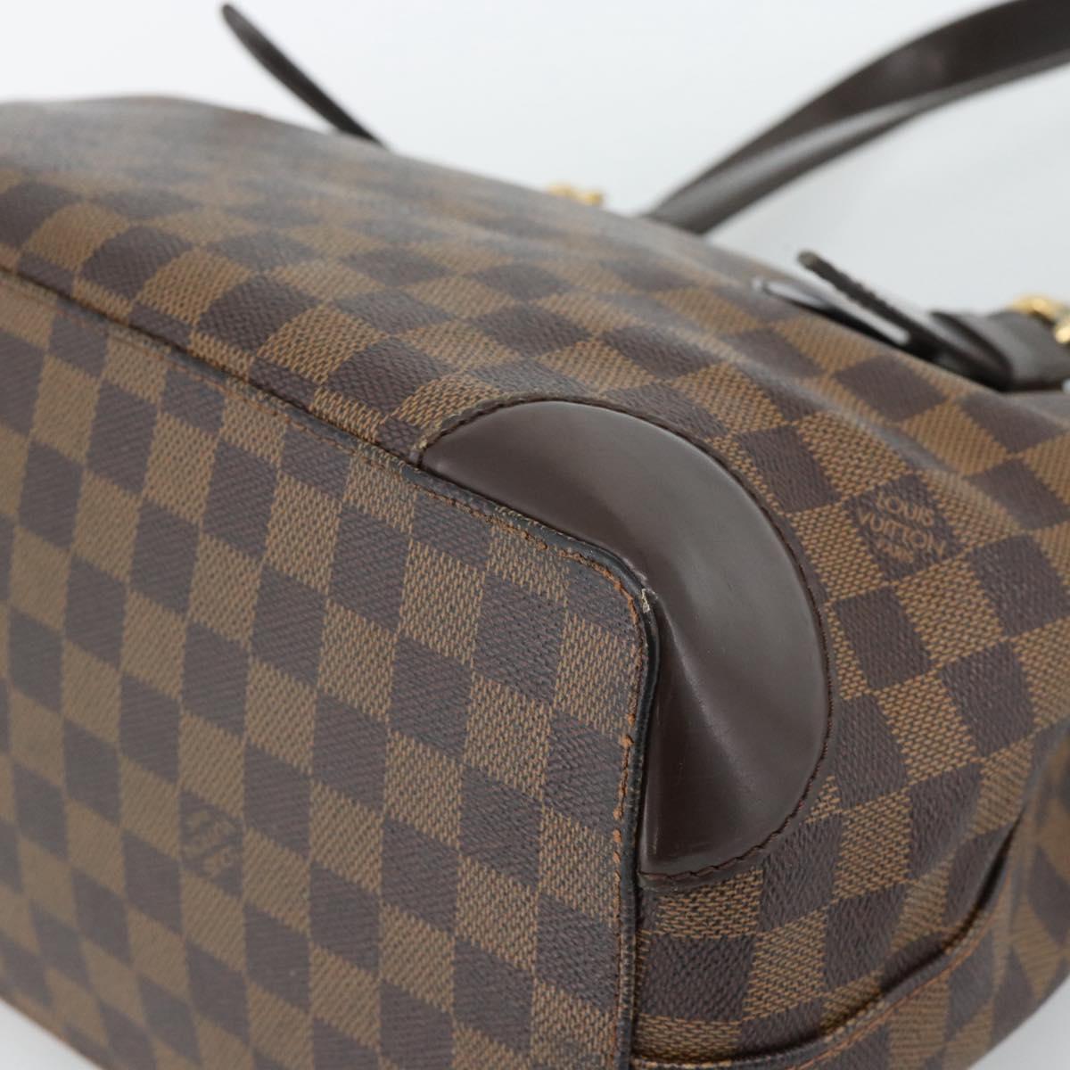 LOUIS VUITTON Damier Ebene Hampstead MM Tote Bag N51204 LV Auth ka4958