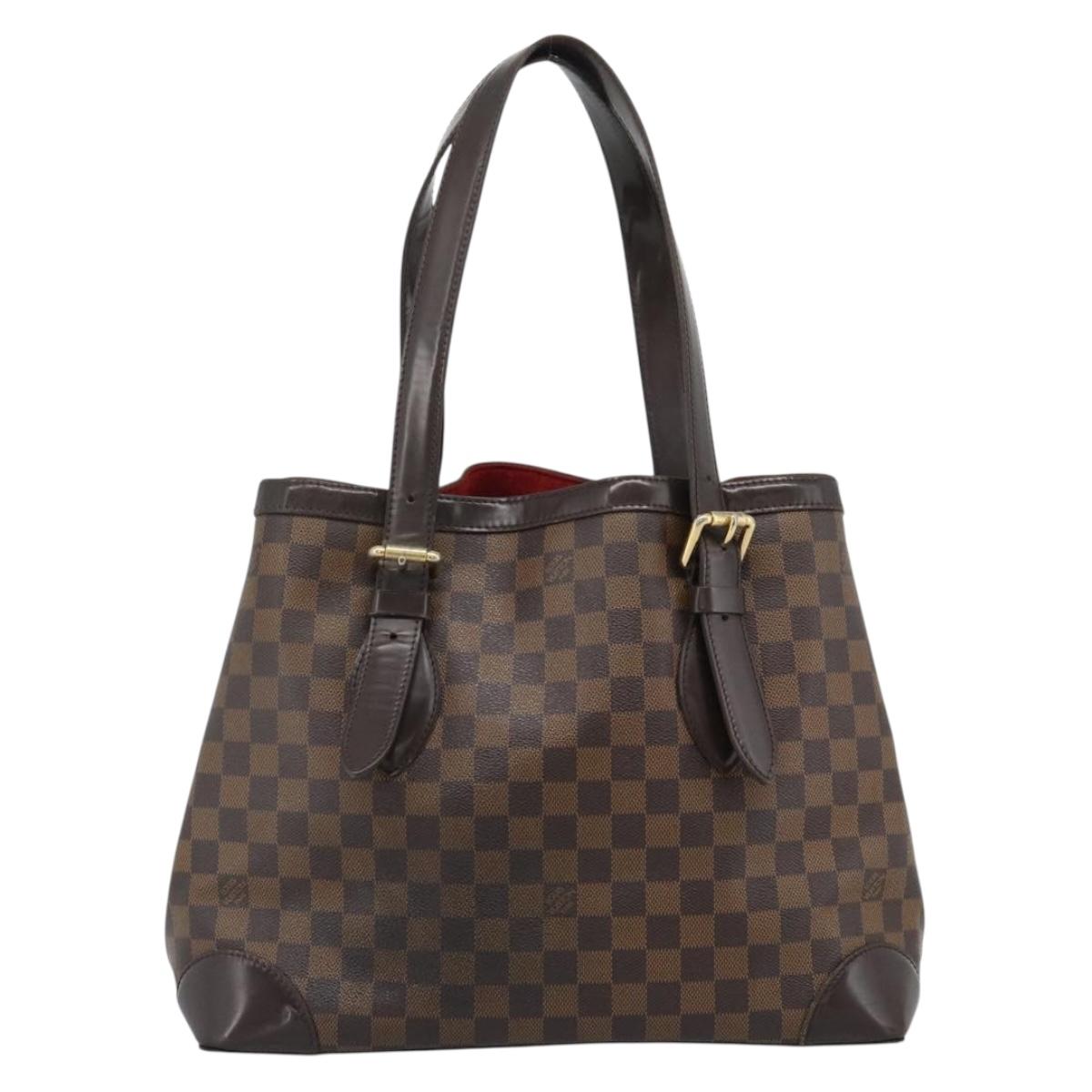 LOUIS VUITTON Damier Ebene Hampstead MM Tote Bag N51204 LV Auth ka4958