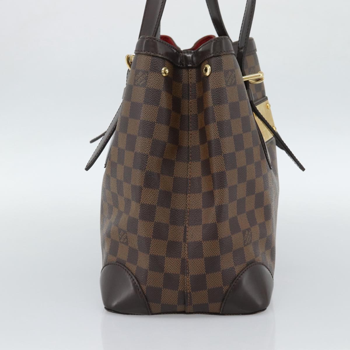 LOUIS VUITTON Damier Ebene Hampstead MM Tote Bag N51204 LV Auth ka4958