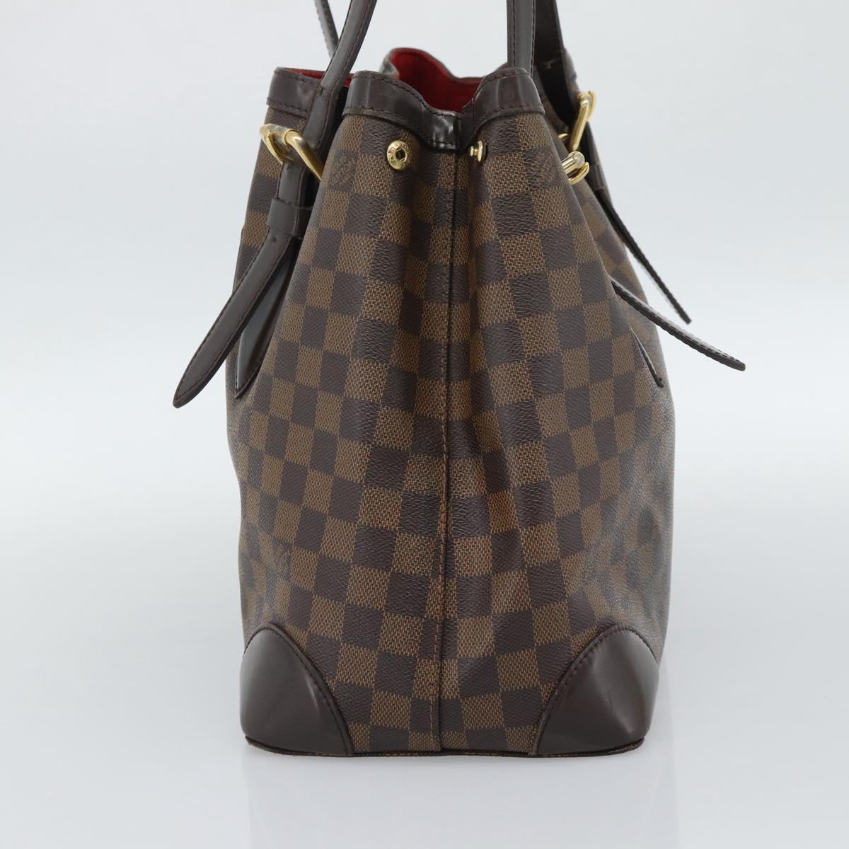 LOUIS VUITTON Damier Ebene Hampstead MM Tote Bag N51204 LV Auth ka4958