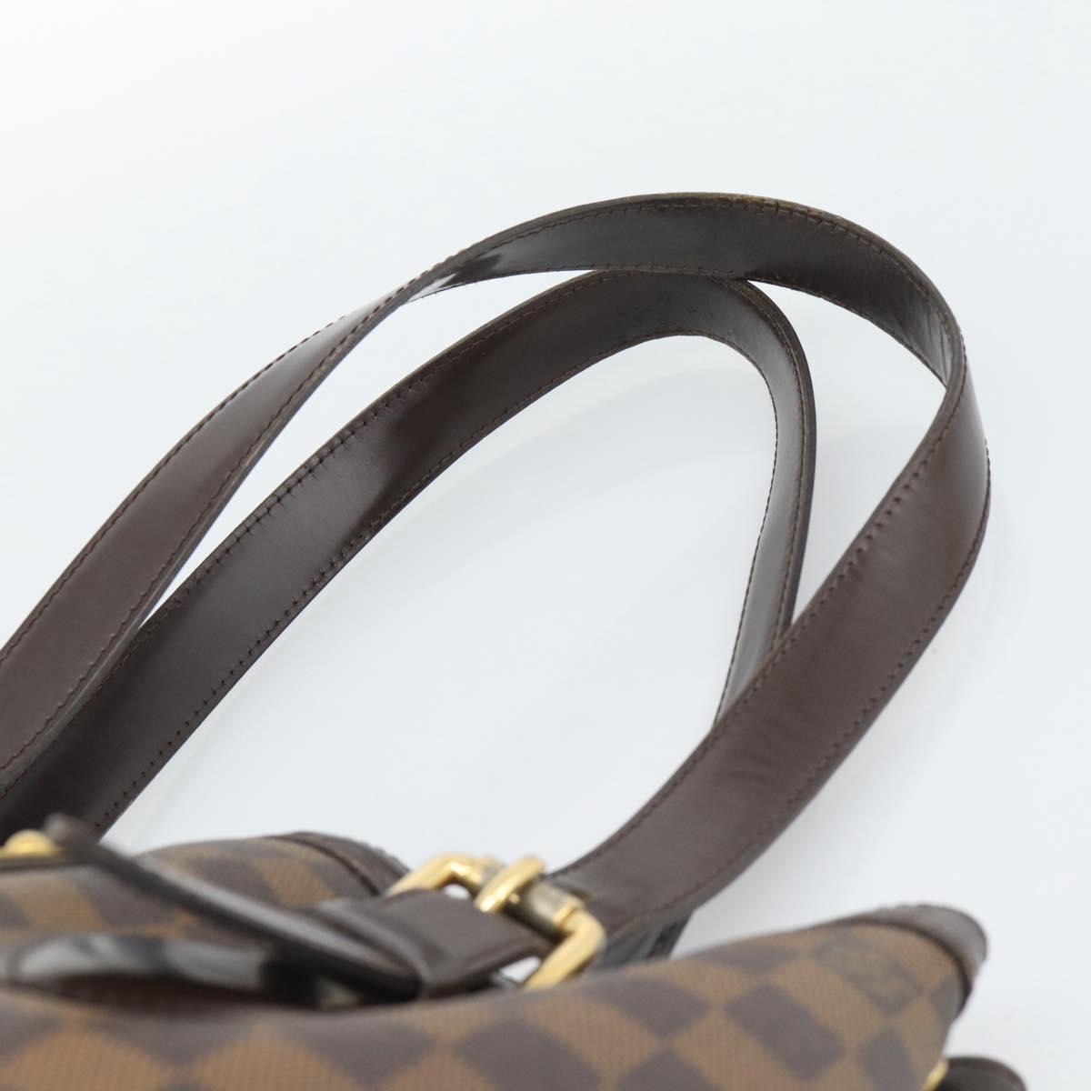 LOUIS VUITTON Damier Ebene Hampstead MM Tote Bag N51204 LV Auth ka4958