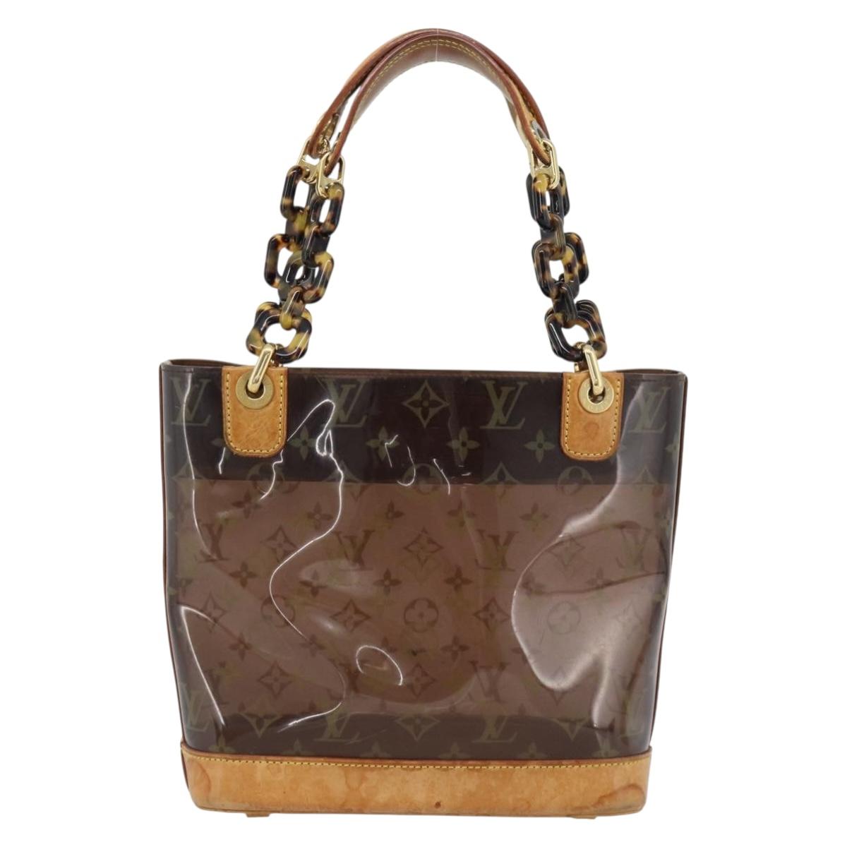 LOUIS VUITTON Monogram Vinyl Cava Amble PM Tote Bag Brown M92502 LV Auth ka4959