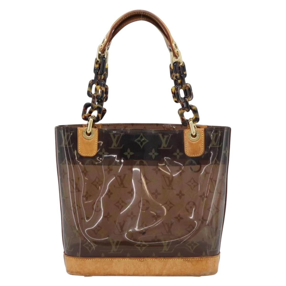 LOUIS VUITTON Monogram Vinyl Cava Amble PM Tote Bag Brown M92502 LV Auth ka4959