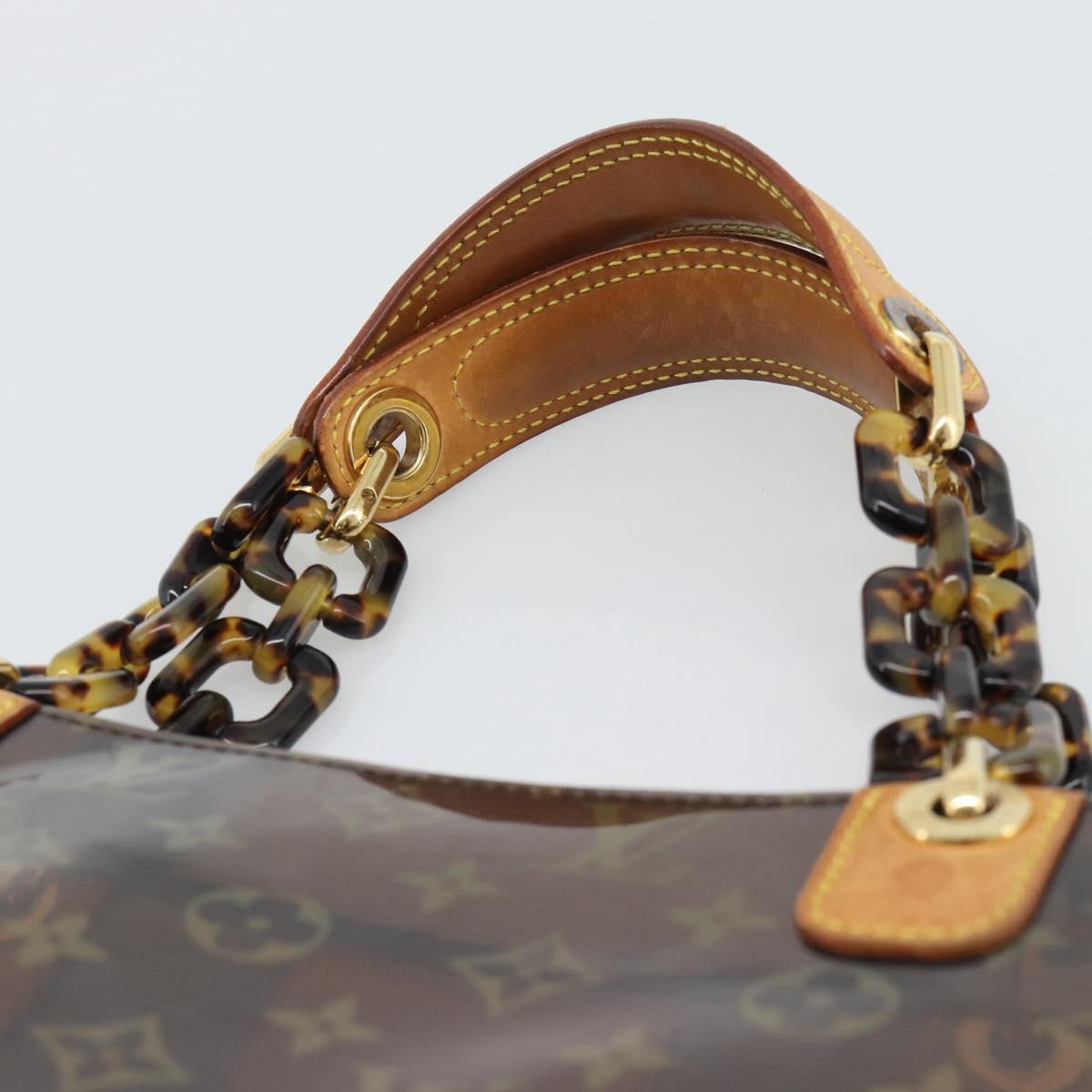 LOUIS VUITTON Monogram Vinyl Cava Amble PM Tote Bag Brown M92502 LV Auth ka4959