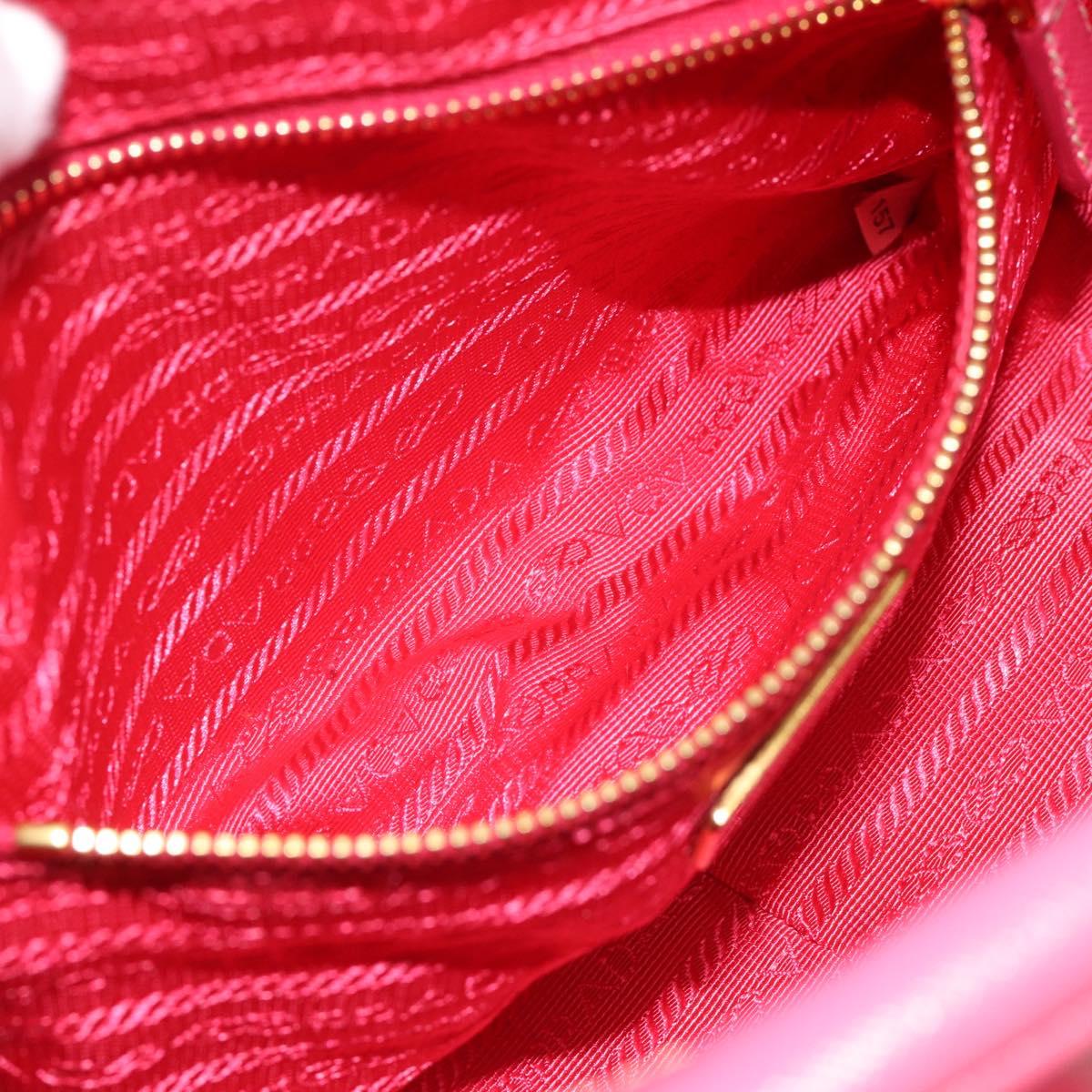 PRADA Hand Bag Saffiano Pink Gold Auth ka4966V