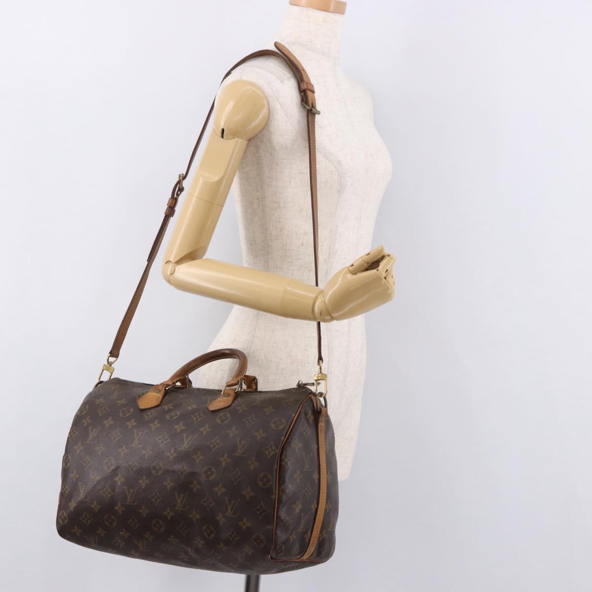 LOUIS VUITTON Monogram Speedy Bandouliere 35 Hand Bag M41111 LV Auth ka4968