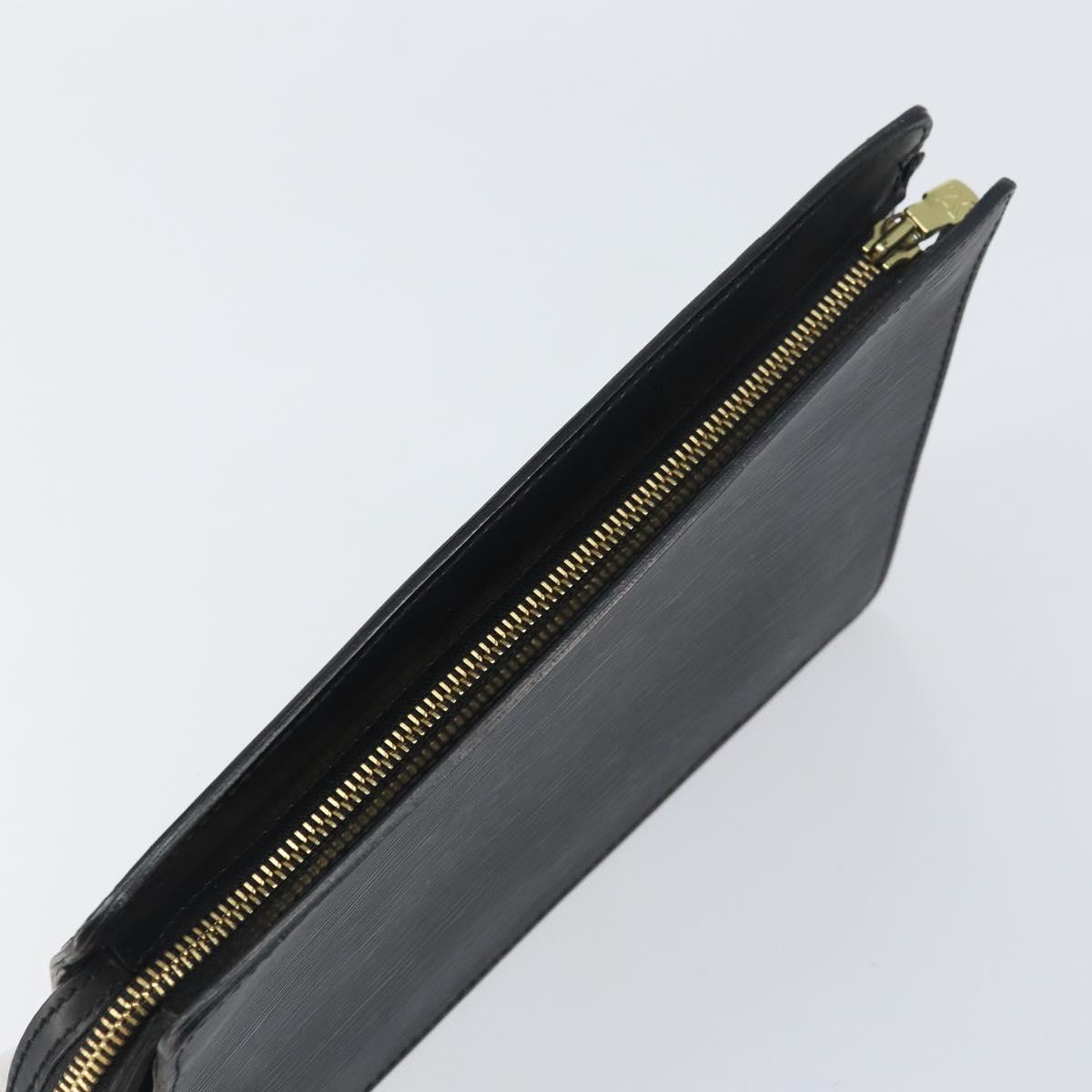 LOUIS VUITTON Epi Pochette Homme Clutch Bag Black M52522 LV Auth ka497