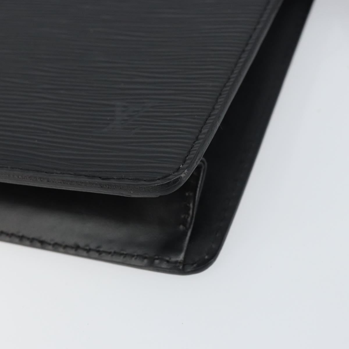 LOUIS VUITTON Epi Pochette Homme Clutch Bag Black M52522 LV Auth ka497