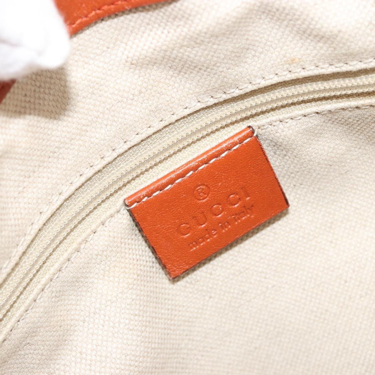 GUCCI GG Canvas Guccissima Hand Bag Leather 2way Orange Gold 247902 Auth ka4975A