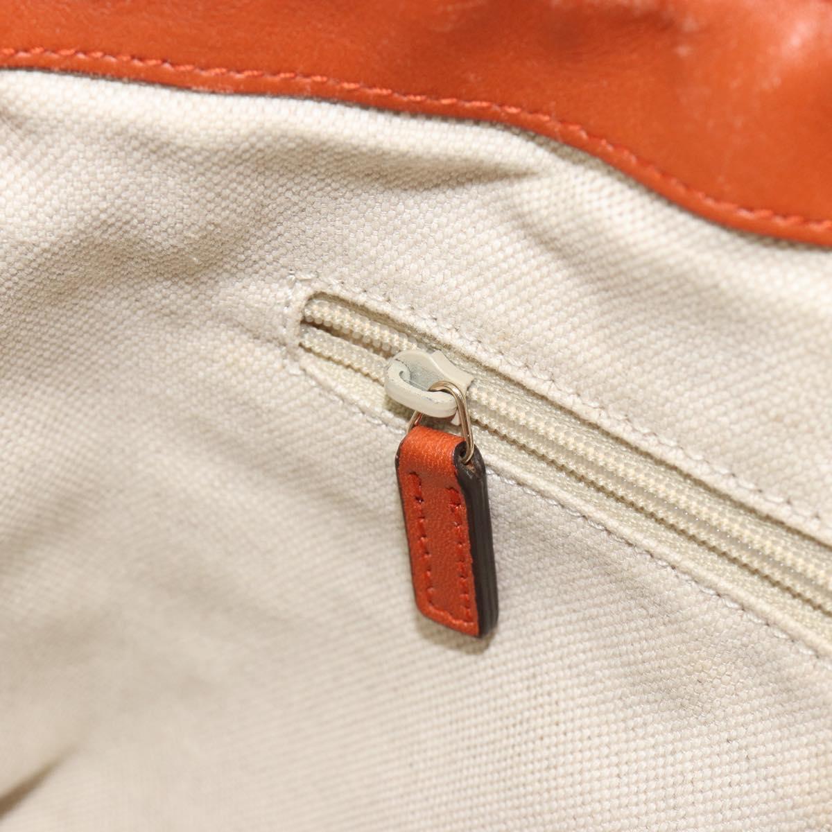 GUCCI GG Canvas Guccissima Hand Bag Leather 2way Orange Gold 247902 Auth ka4975A