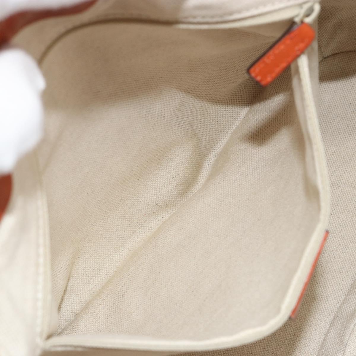 GUCCI GG Canvas Guccissima Hand Bag Leather 2way Orange Gold 247902 Auth ka4975A