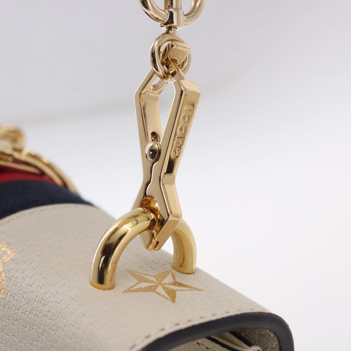 GUCCI Silvi Sherry Line Shoulder Bag Leather Ivory Gold 524405 Auth ka4983M