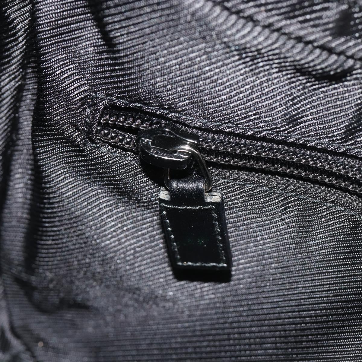 GUCCI GG Canvas Shoulder Bag Black Silver 019 0433 3444 Auth ka4995