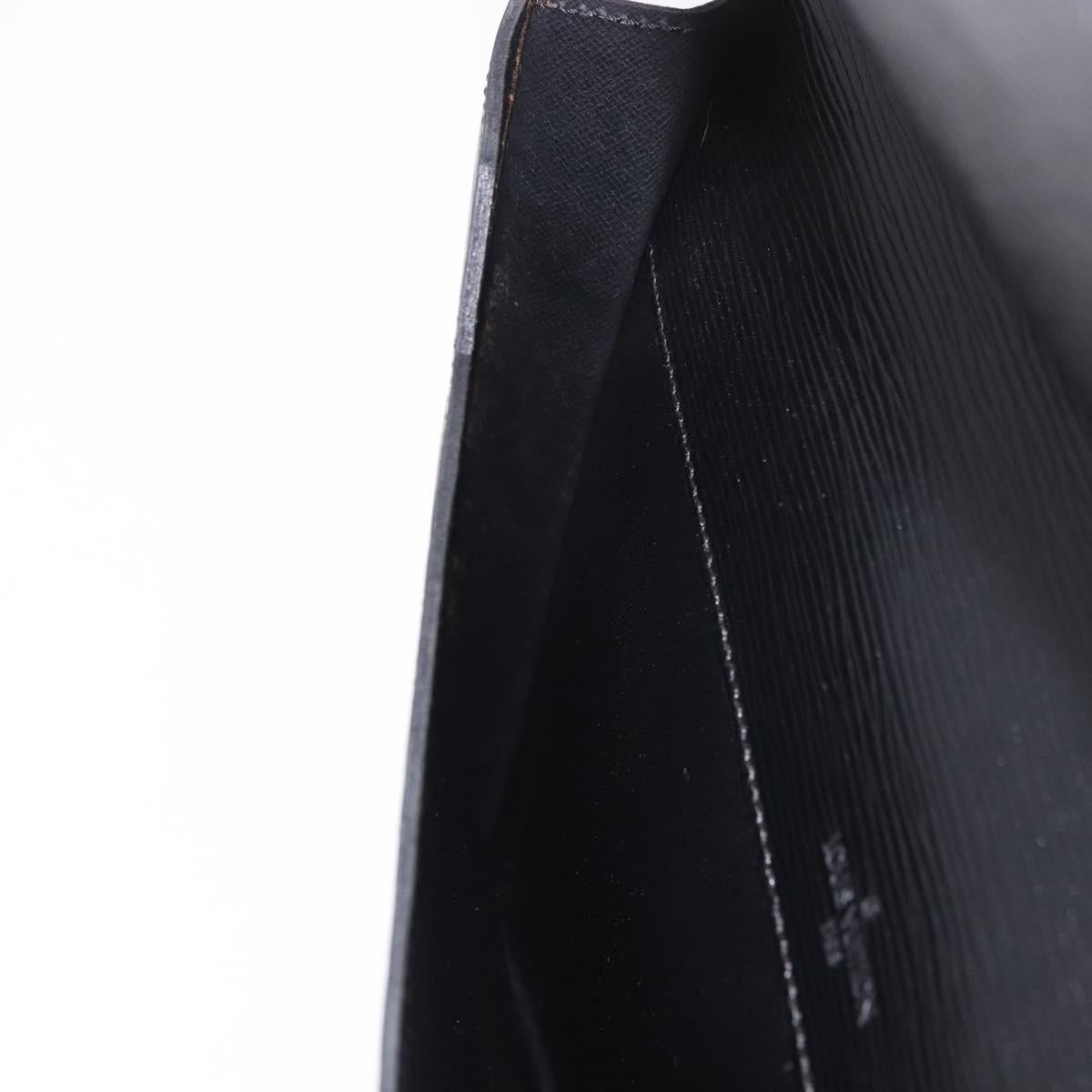 LOUIS VUITTON Epi Porte Documents Senatur Briefcase Black M54452 LV Auth ka4997