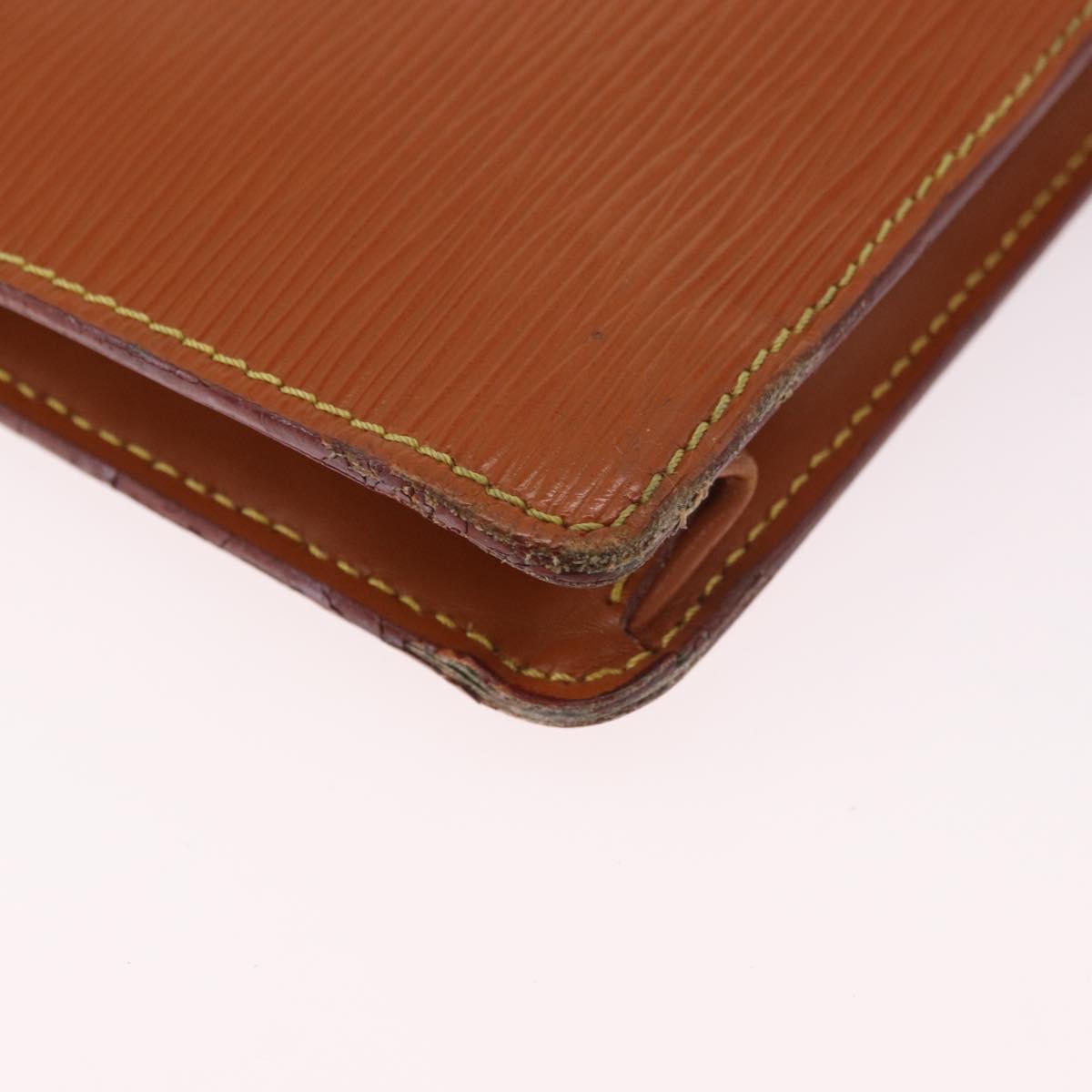 LOUIS VUITTON Epi Porte Documents Senatur Zipangu Gold M54456 LV Auth ka4998