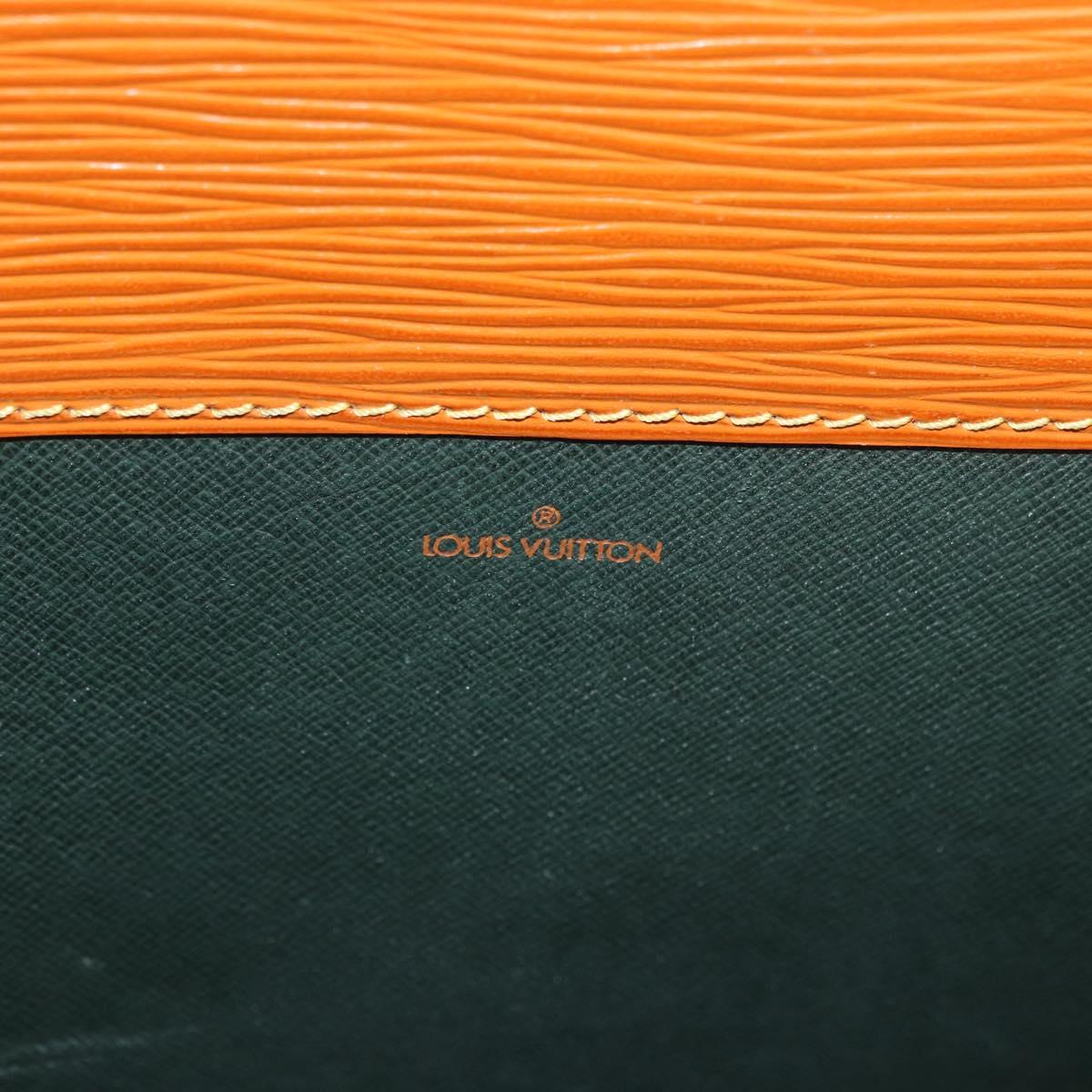 LOUIS VUITTON Epi Porte Documents Senatur Zipangu Gold M54456 LV Auth ka4998