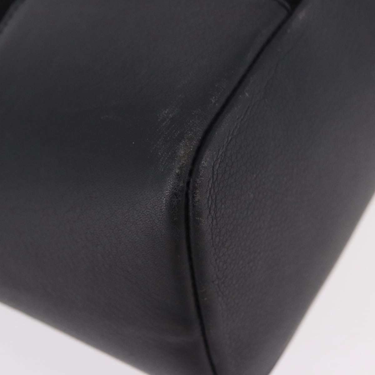 LOEWE Anagram Hand Bag Suede Black Silver Auth ka5004
