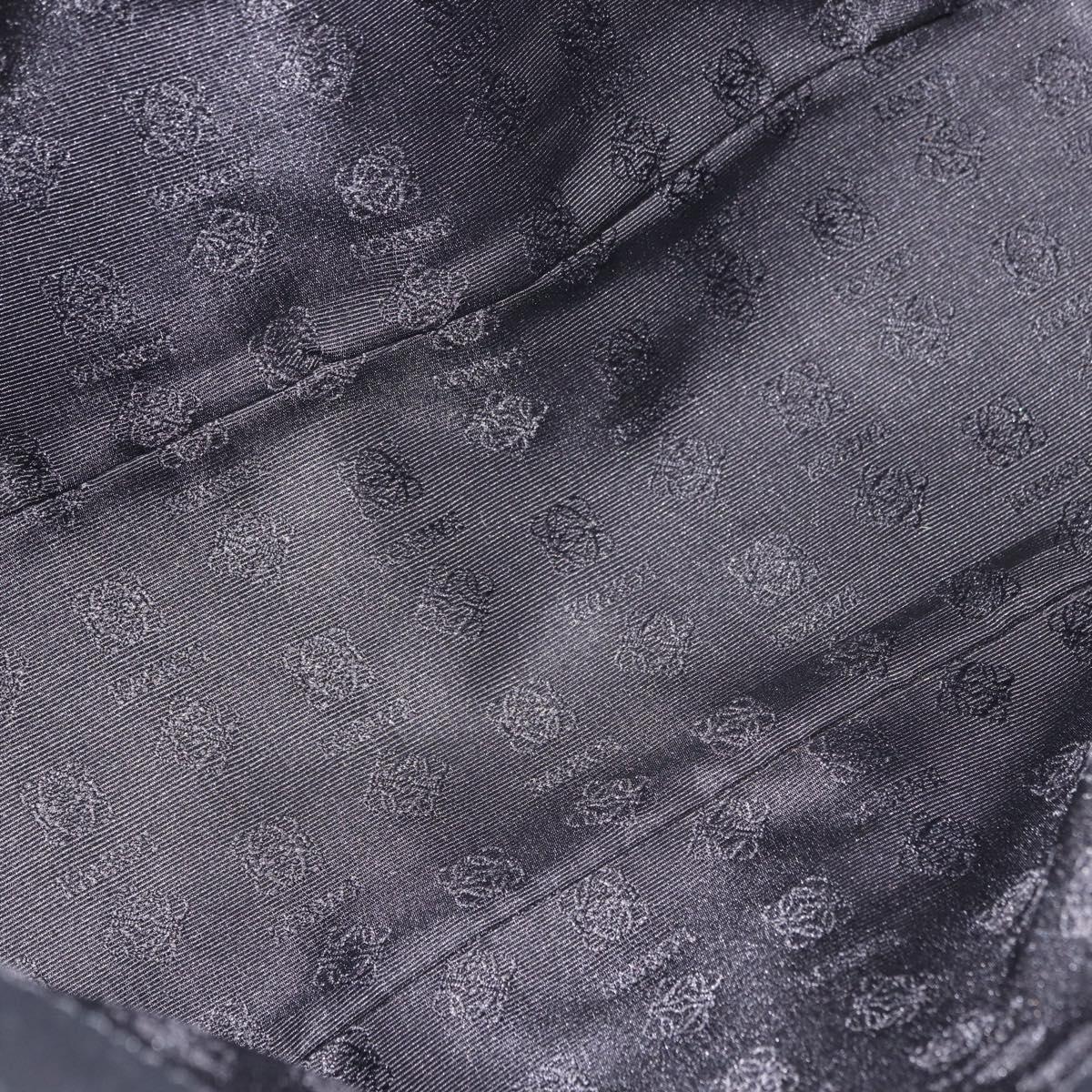 LOEWE Anagram Hand Bag Suede Black Silver Auth ka5004