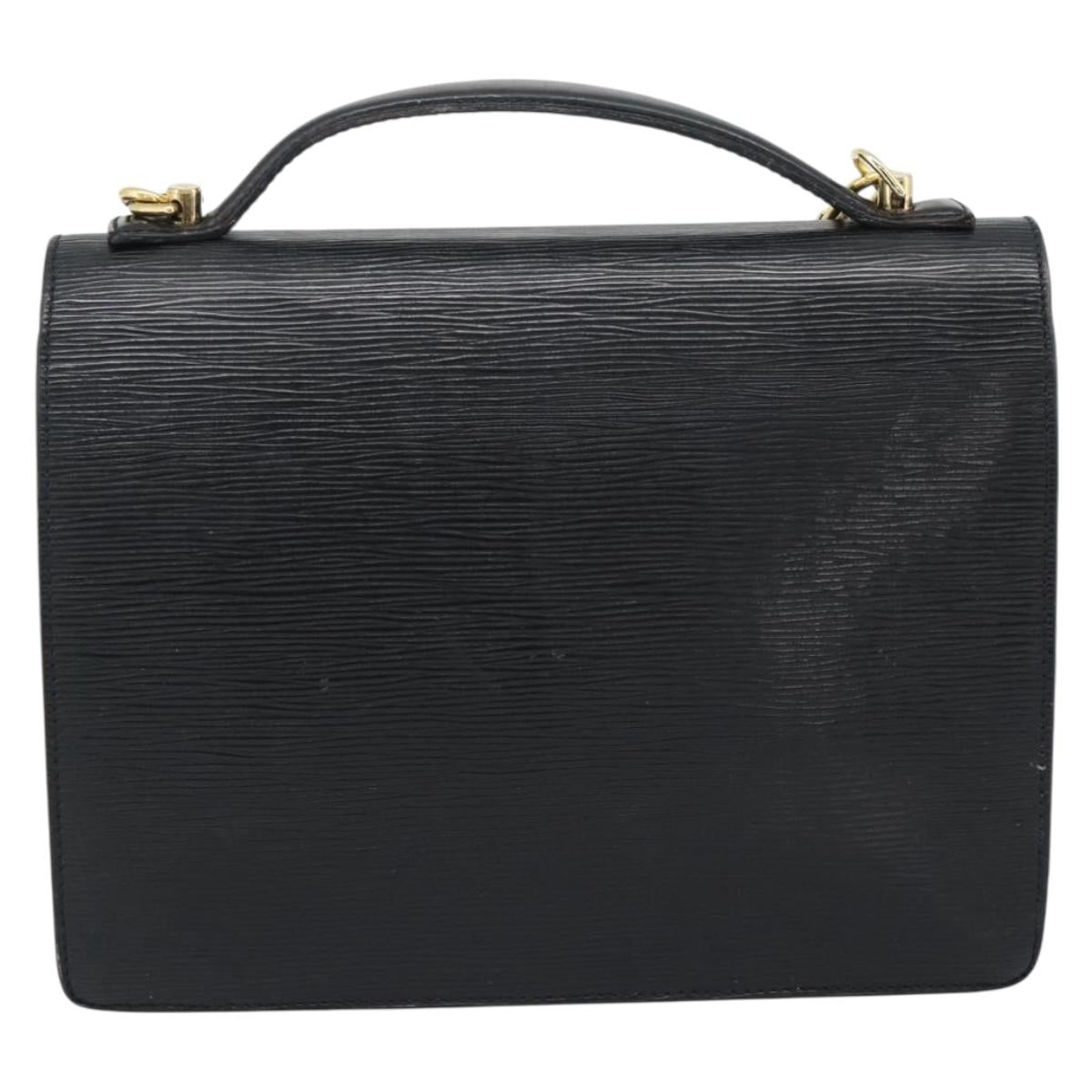LOUIS VUITTON Epi Monceau 28 Hand Bag Black M52122 LV Auth ka5007