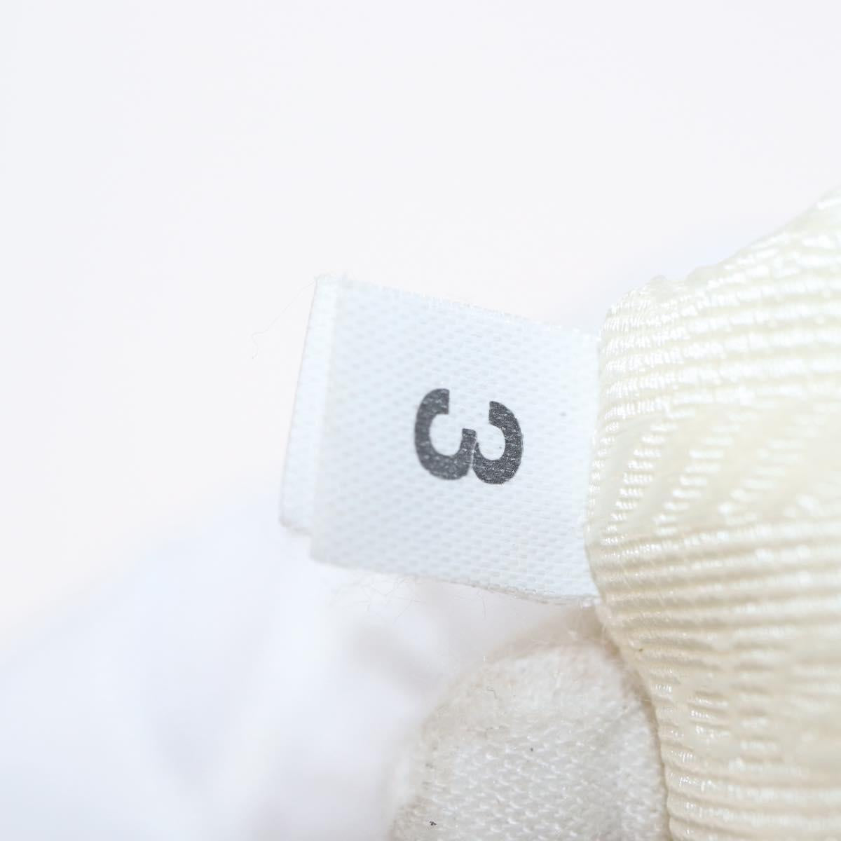 PRADA Shoulder Bag Nylon Leather White Silver Auth ka501