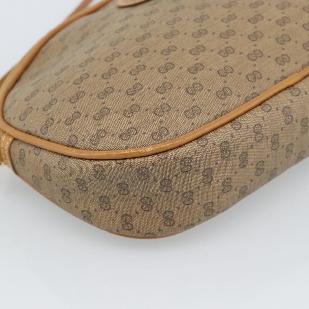 GUCCI Micro GG Supreme Shoulder Bag PVC Beige Gold 007 983 1113 Auth ka5012