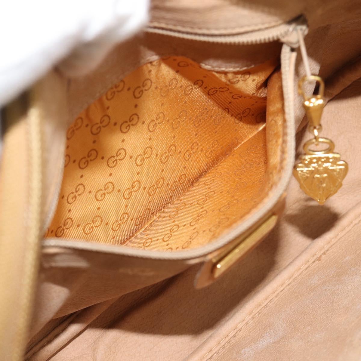 GUCCI Micro GG Supreme Shoulder Bag PVC Beige Gold 007 983 1113 Auth ka5012