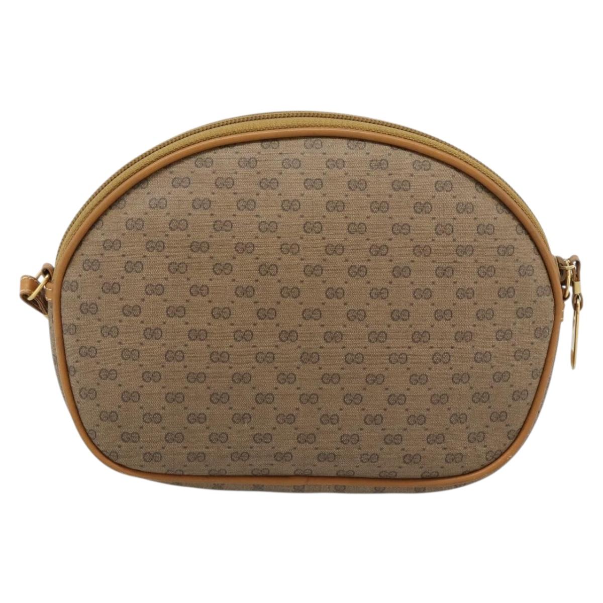GUCCI Micro GG Supreme Shoulder Bag PVC Beige Gold 007 983 1113 Auth ka5012