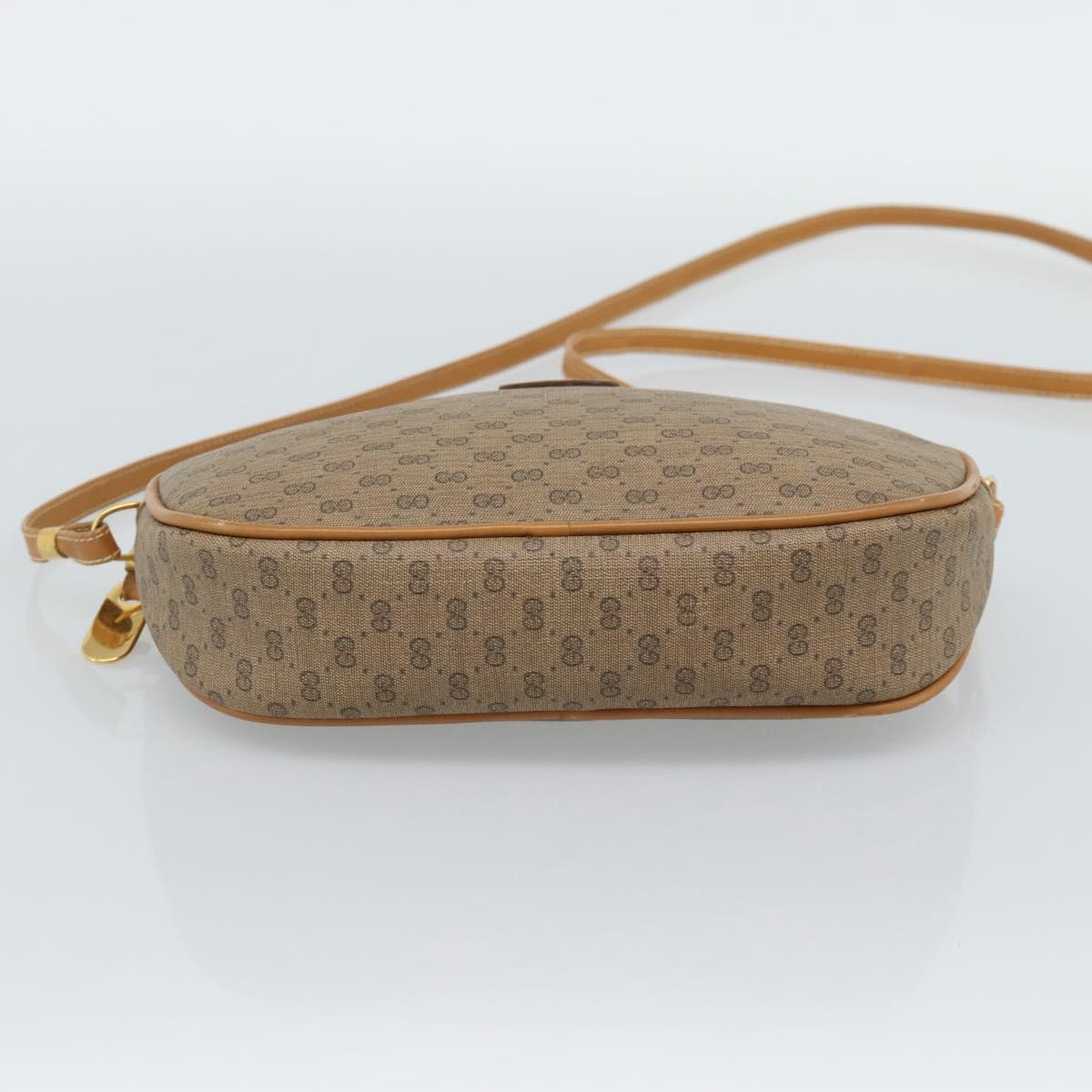 GUCCI Micro GG Supreme Shoulder Bag PVC Beige Gold 007 983 1113 Auth ka5012