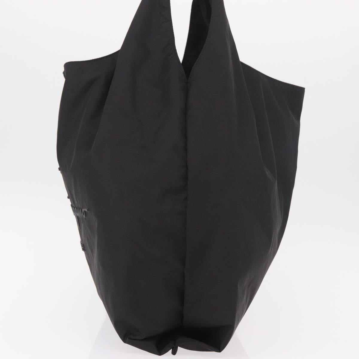 Salvatore Ferragamo Hand Bag Nylon Black Auth ka5019A