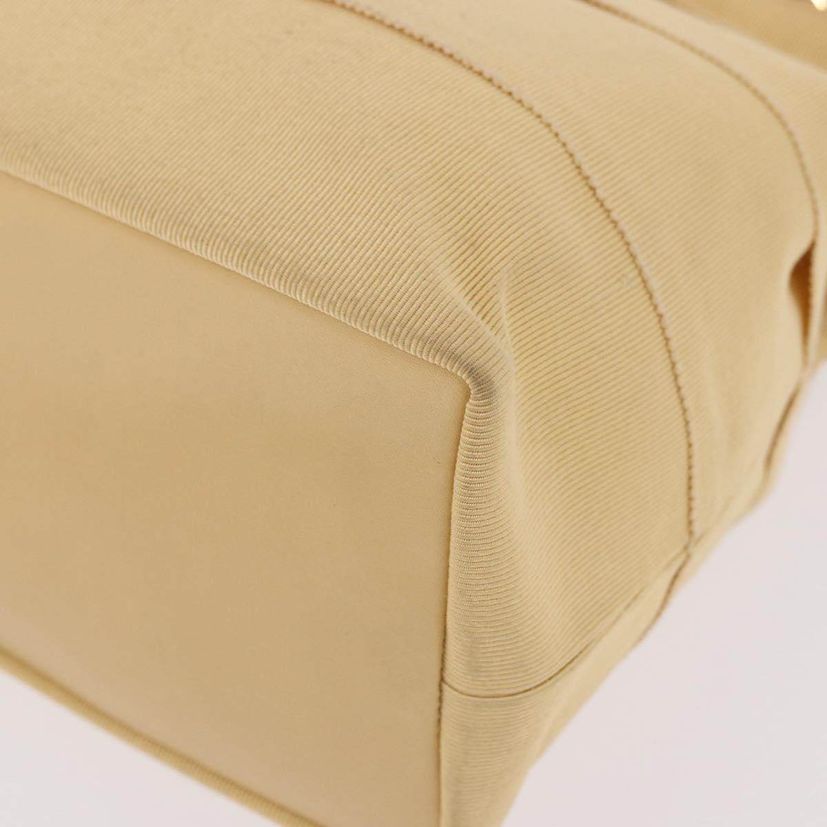Salvatore Ferragamo Chain Hand Bag Canvas 2way Yellow Gold Auth ka5026