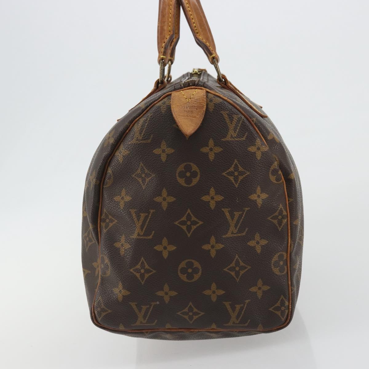 LOUIS VUITTON Monogram Speedy 30 Hand Bag M41526 LV Auth ka5039