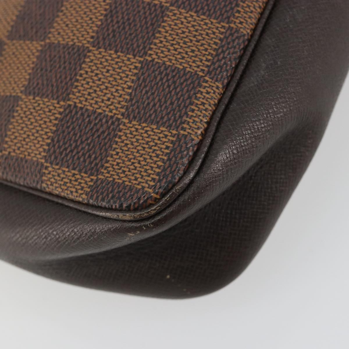 LOUIS VUITTON Damier Ebene Trousse Make Up Pouch N51982 LV Auth ka5046