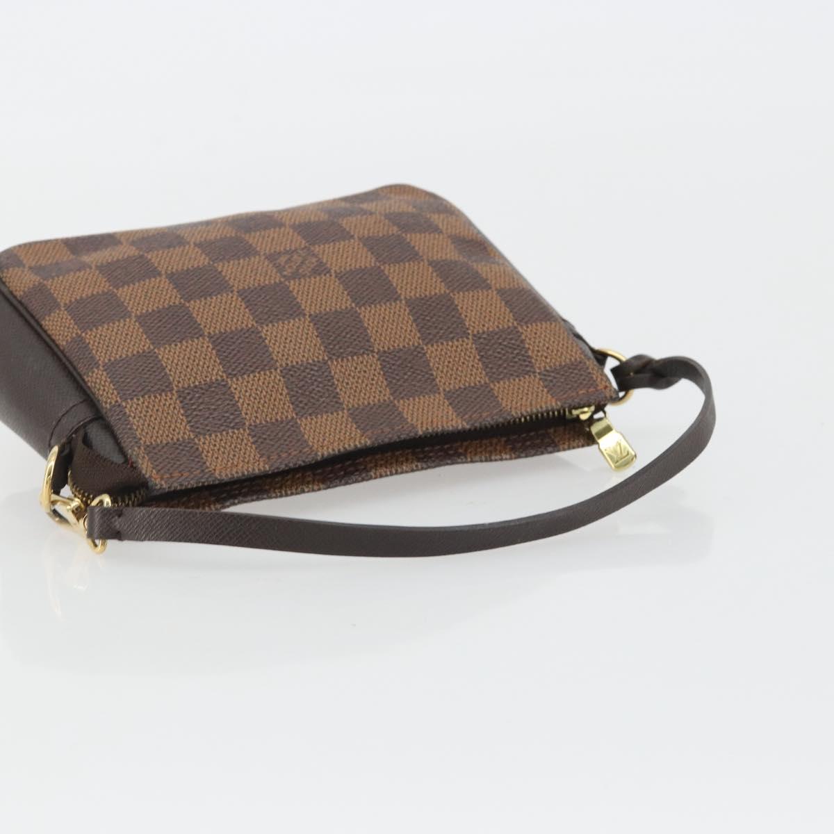 LOUIS VUITTON Damier Ebene Trousse Make Up Pouch N51982 LV Auth ka5046