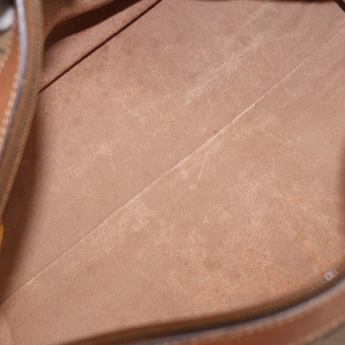 GUCCI GG Canvas Boston Bag Beige Gold Auth ka5051