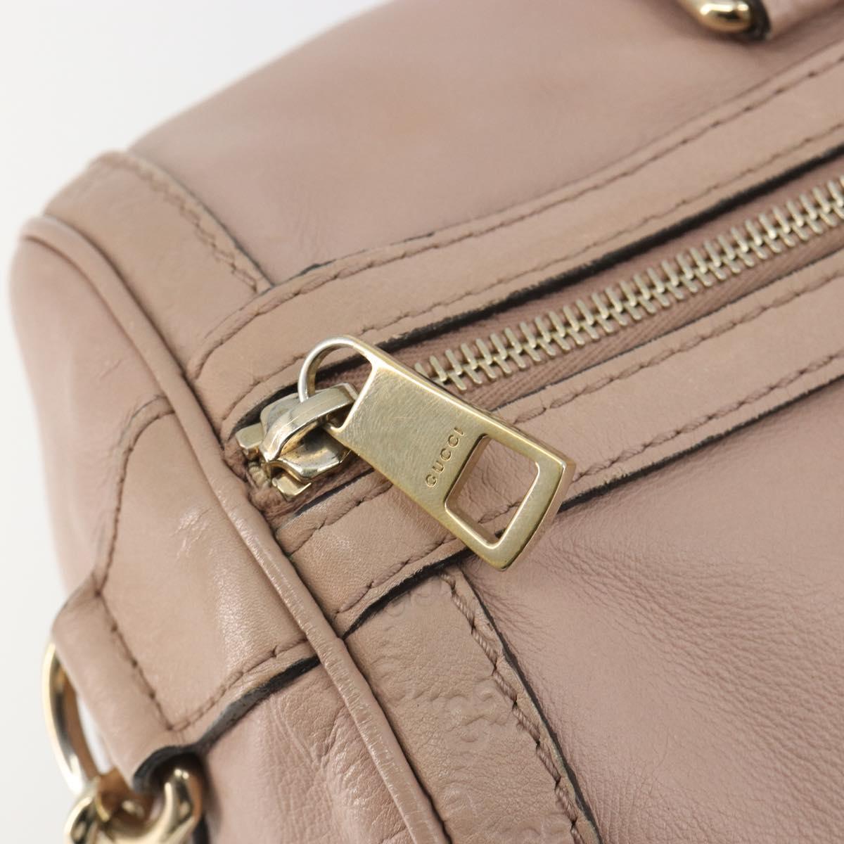 GUCCI Hand Bag Leather 2way Pink Gold 247205 Auth ka5062