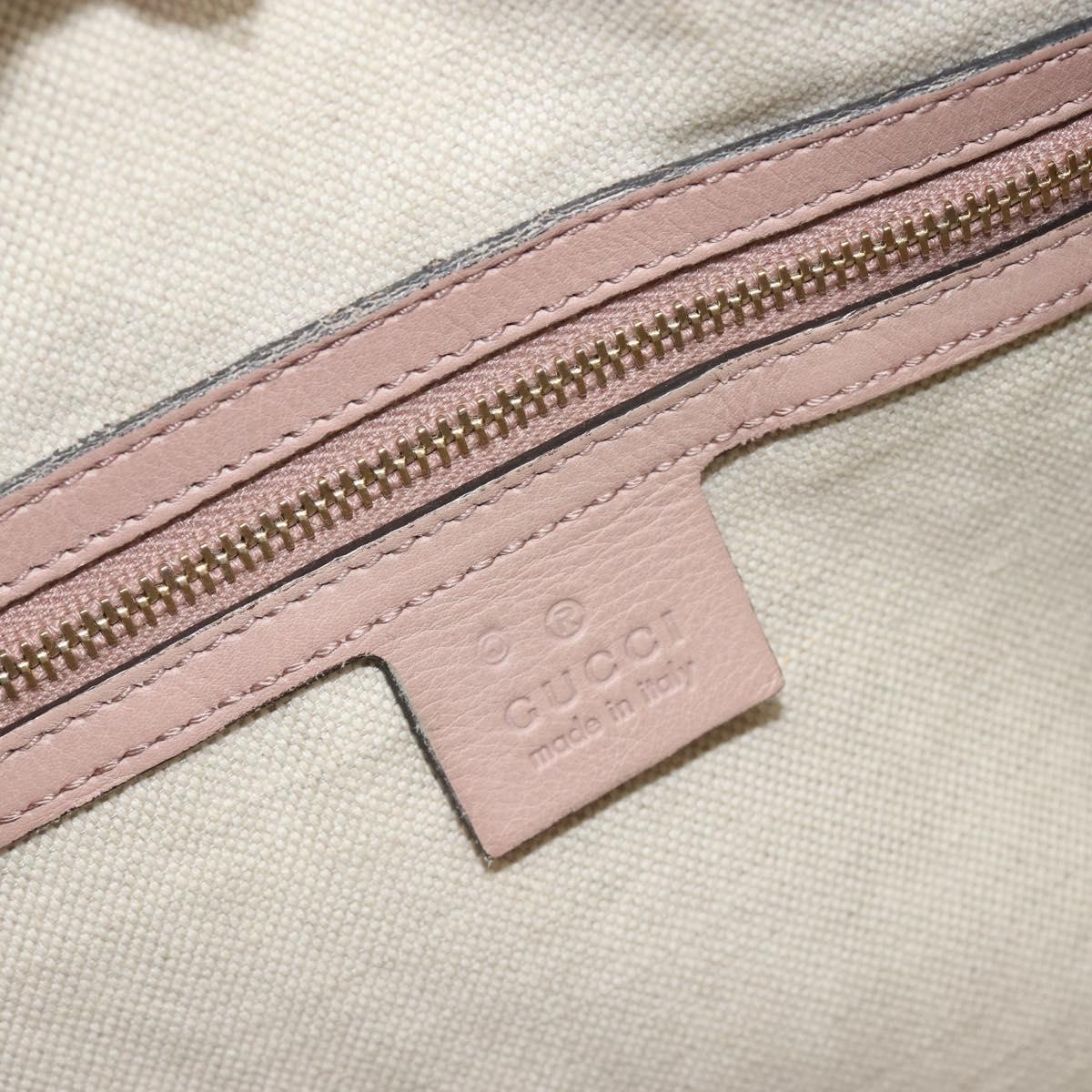 GUCCI Hand Bag Leather 2way Pink Gold 247205 Auth ka5062