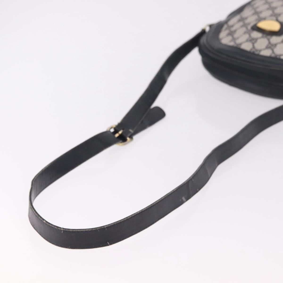 GUCCI GG Supreme Shoulder Bag PVC Navy Gold Auth ka5069